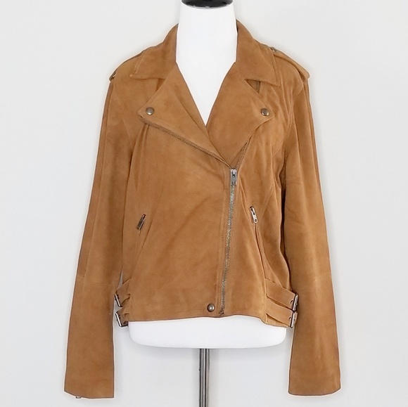 lucky brand suede moto jacket